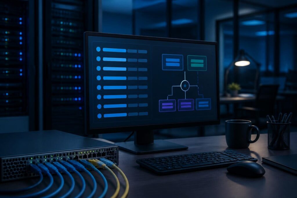DHCP troubleshooting business network on a small business network operations workstation