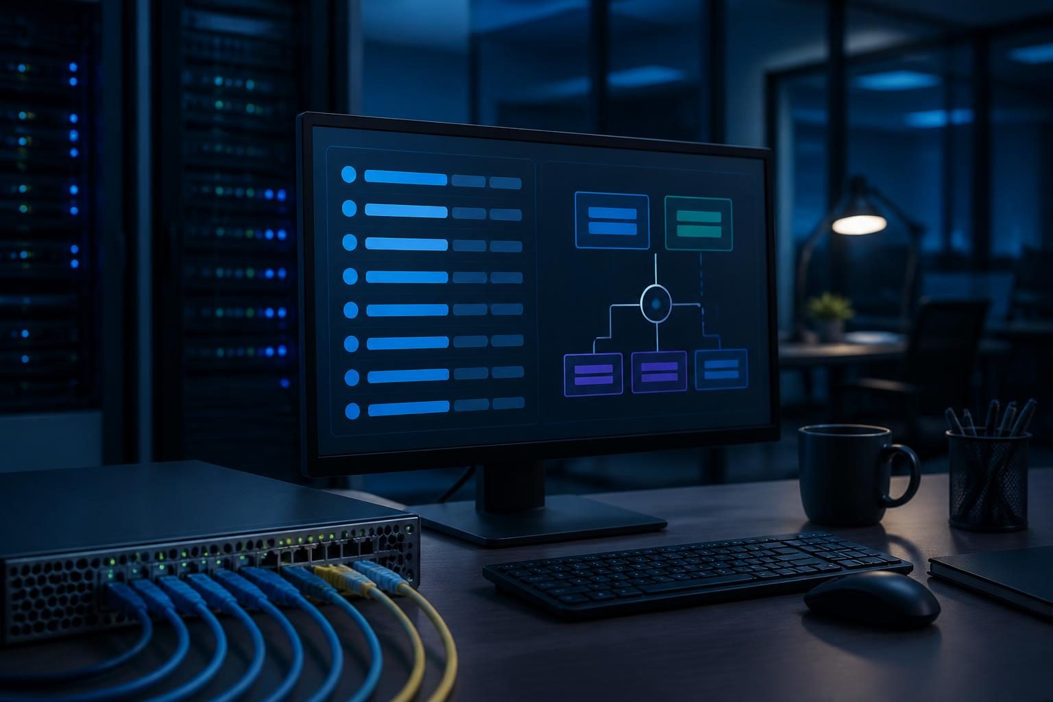 DHCP troubleshooting business network on a small business network operations workstation
