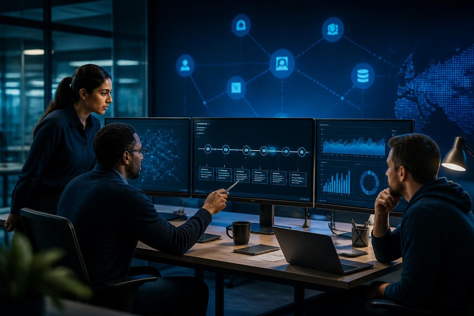 IT operations team planning how to reduce repeat IT incidents with monitoring and documentation