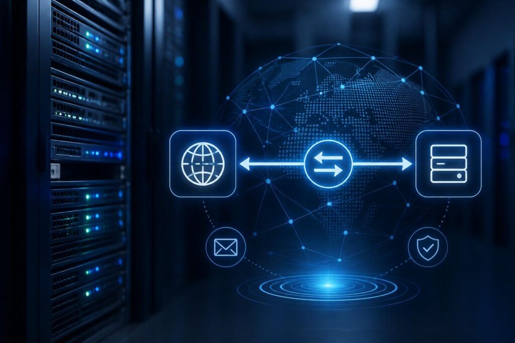reverse DNS PTR record troubleshooting shown as an IP address mapping back to a server hostname