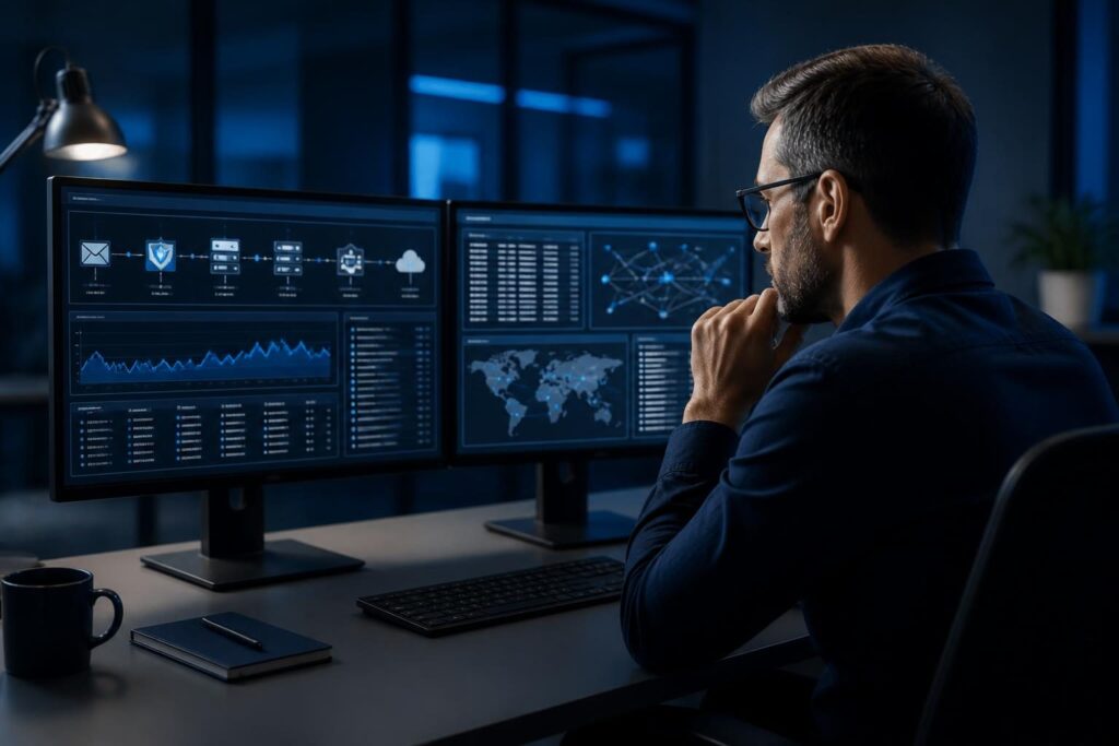 Business email delivery delay troubleshooting shown through message headers and mail-flow evidence