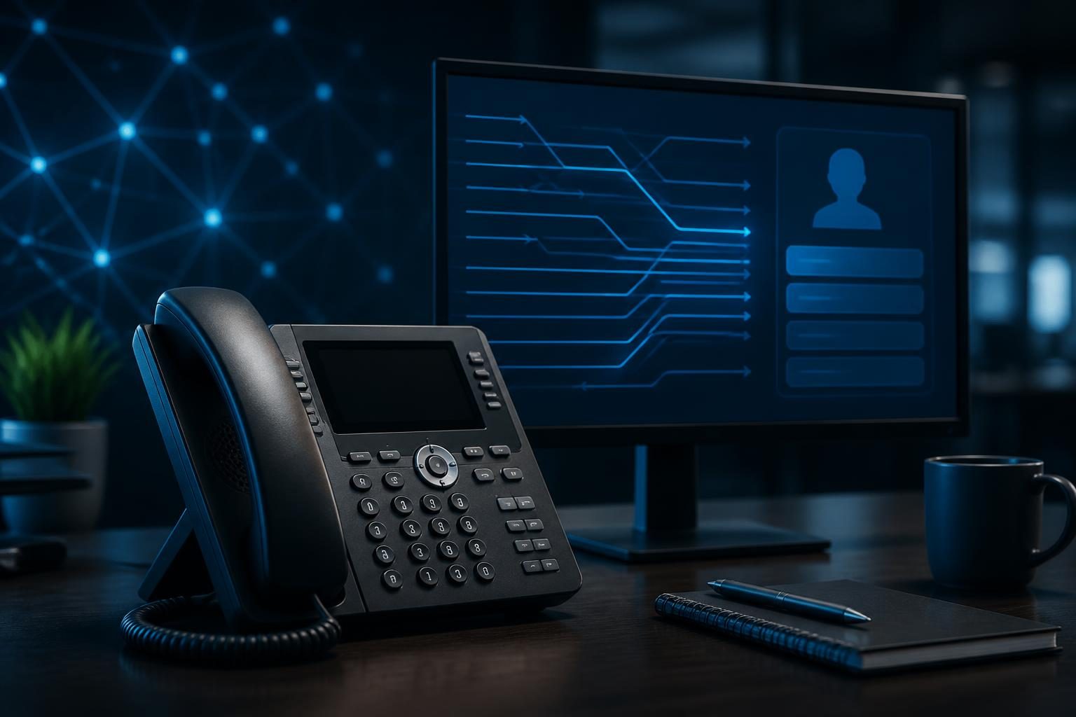 FreePBX inbound caller ID missing troubleshooting shown on a VoIP monitoring workstation