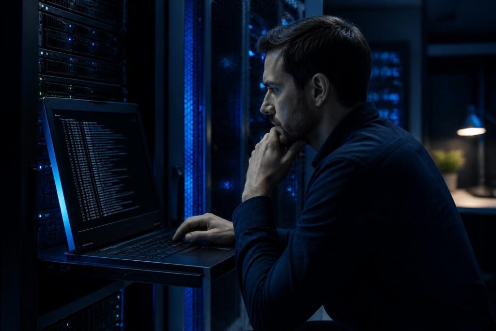 Linux server will not boot troubleshooting with a technician reviewing console recovery evidence