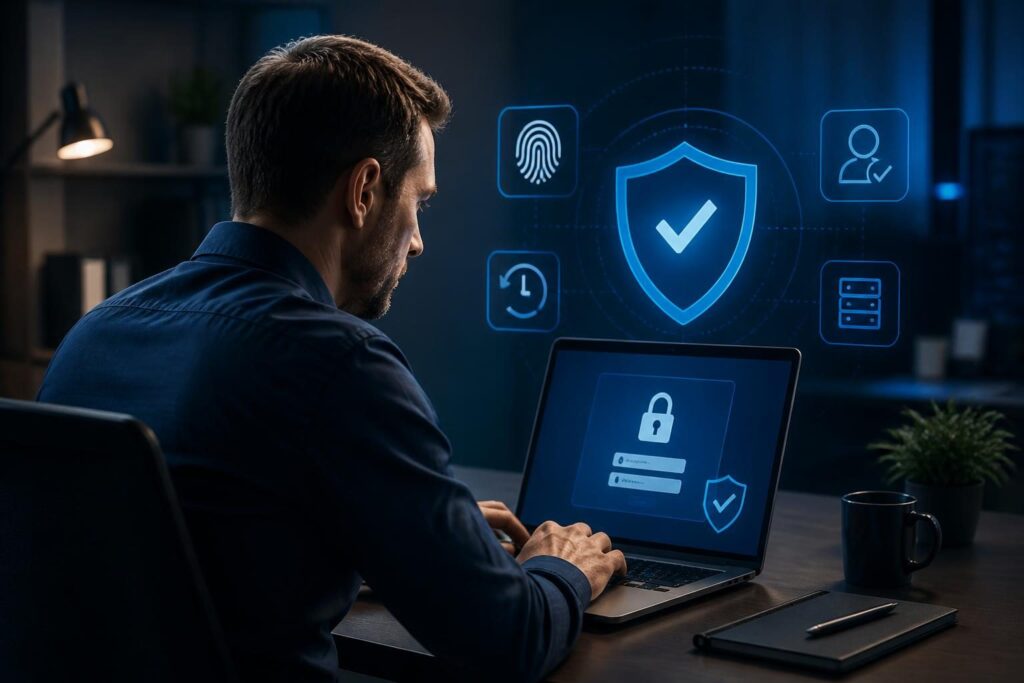 Small business administrator planning how to secure WordPress login without lockout