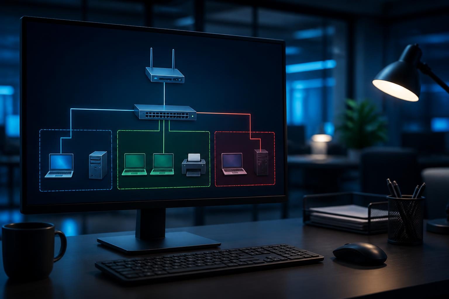 Subnet mask misconfiguration troubleshooting diagram for a small business network