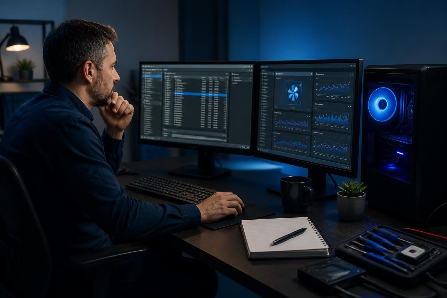 Windows computer random restart troubleshooting with event logs and hardware test notes