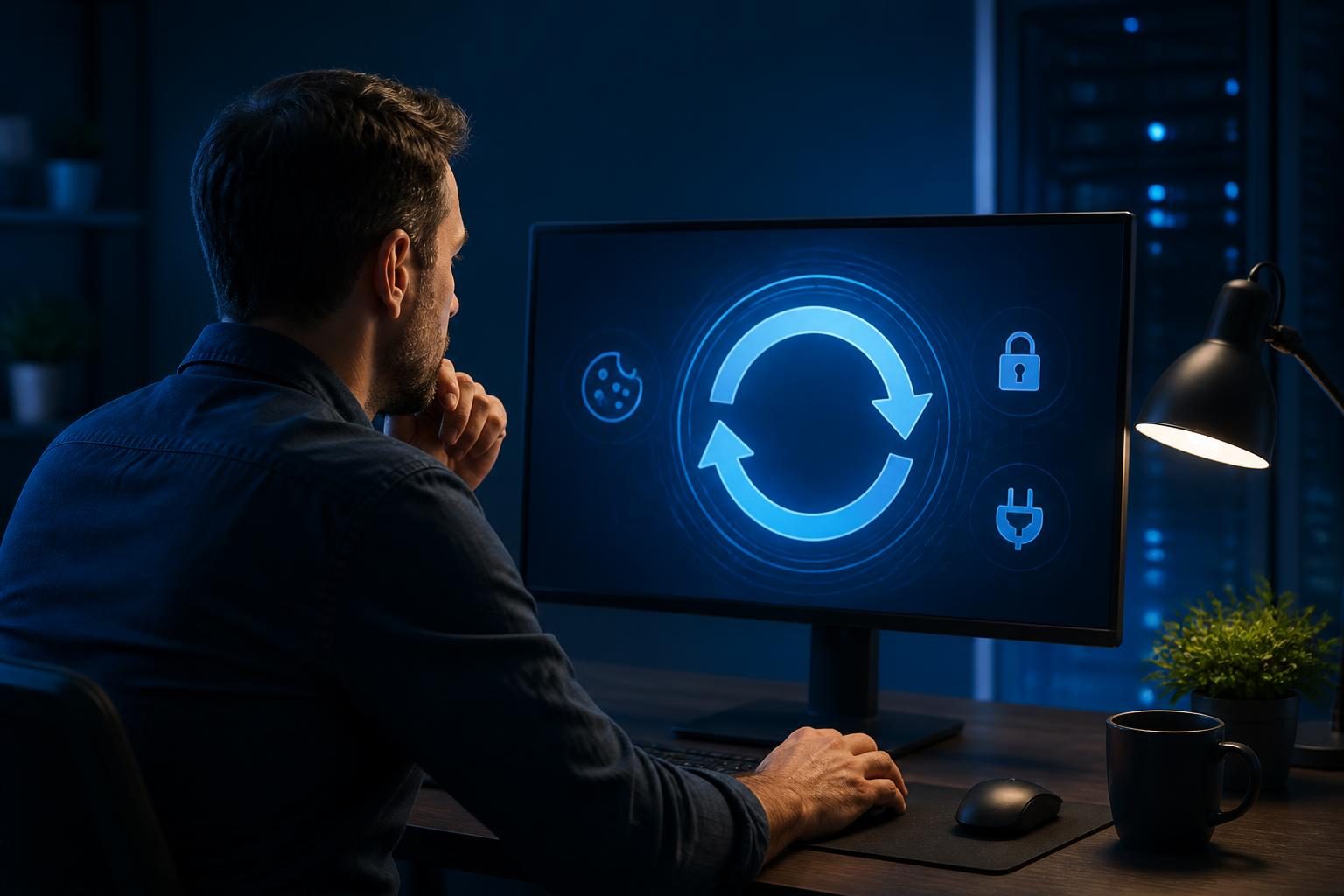 WordPress admin login redirect loop fix shown on a monitor during website troubleshooting