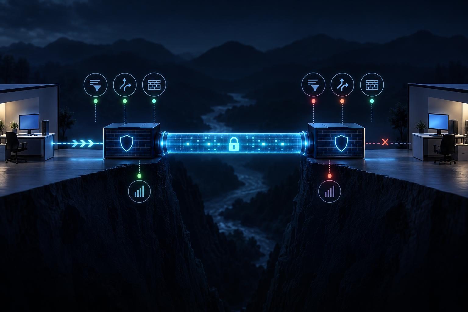 IPsec tunnel traffic counters help trace a test packet between two site-to-site VPN gateways when the tunnel is up but traffic fails.