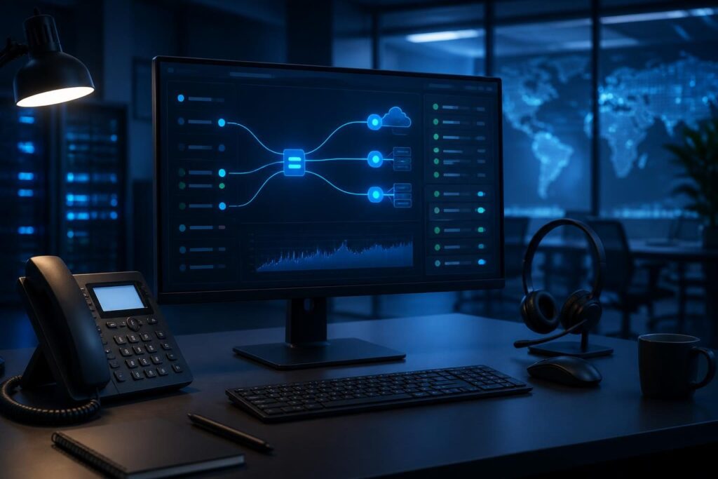 SIP 503 service unavailable troubleshooting on a business VoIP monitoring screen