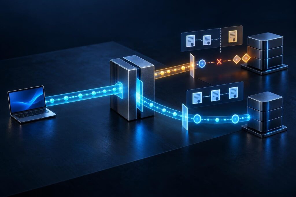 TLS negotiation failures isolated between a reverse proxy and backend servers, with separate public and upstream encrypted connections.